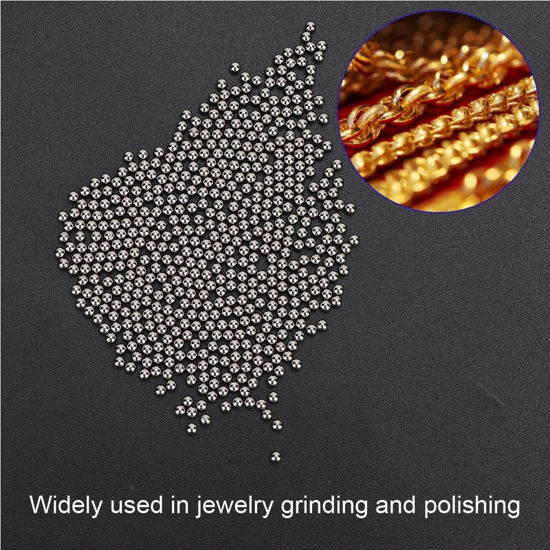 Stainless Steel Polishing Beads Burnishing Ball Jewelry Polishing Accessory (2mm)