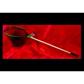 Beckman 65” Beckman Landing Net w Green Hoop (net:24”L x19”W x20”D) & Retractable Handle