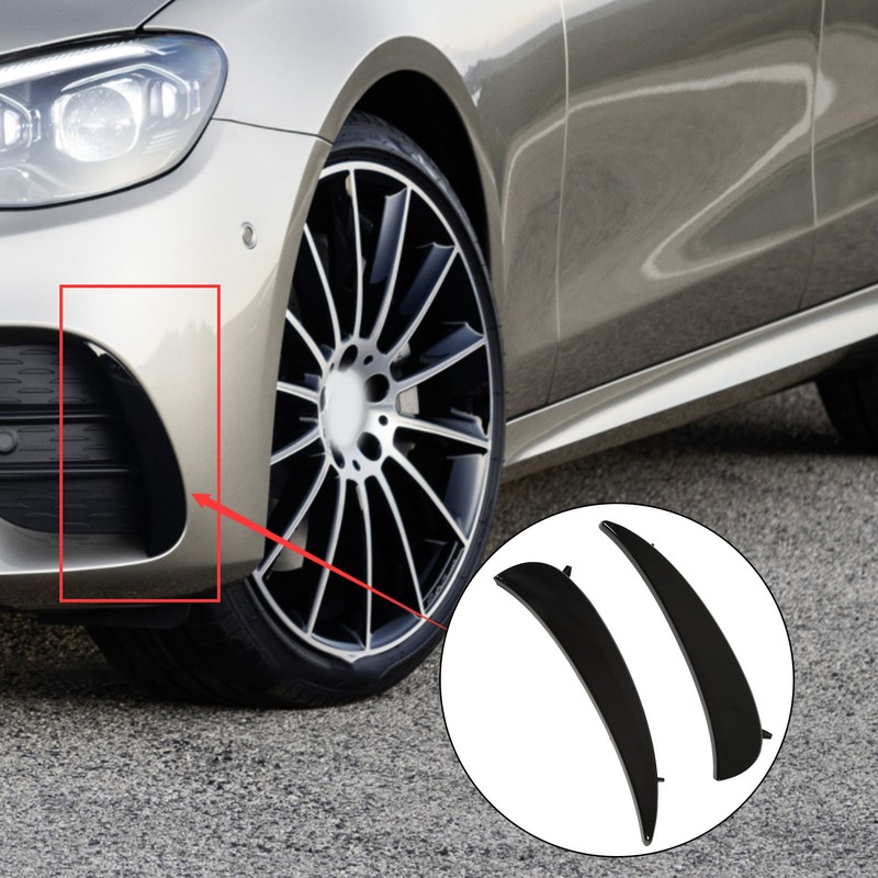 Gloss Black Front Bumper Fog Grille Air Vent Trims Replacement