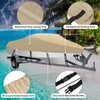 OutdoorLines Waterproof Boat Covers 16-18.5 Ft Long Camel- Heavy Duty