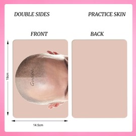 3PCS/Pack Scalp Micropigmentation Practice Skin – Printed SMP Tattoo Training Pad for Hairline Design & Dot Work – Ideal for Beginners & Artists (3PCS Design #4)