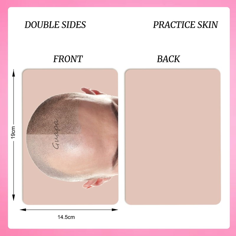 3PCS/Pack Scalp Micropigmentation Practice Skin – Printed SMP Tattoo Training