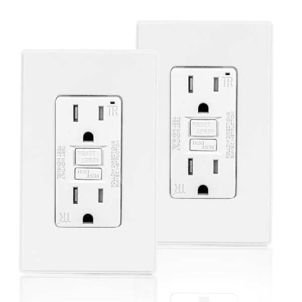 Coby 15 Amp GFCI Outlet, 5-15R Narrow Design GFI Dual
