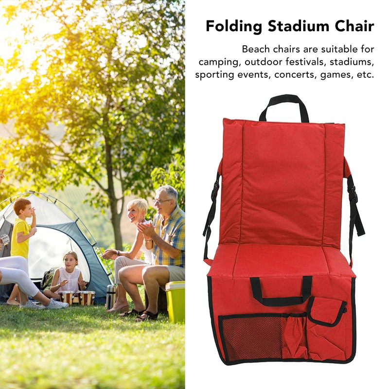 Folding Stadium Chair Adjustable Angle 600D Oxford Cloth Portable Bleacher