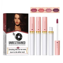 Qwesure Xixi 4er Set Matt Lipgloss-Set mit wasserfester & nicht abfärbender Formel – Samtig-Matter Lippenstift, Leichter Farbauftrag, 24h Haltbarer Transferfester Lippenglanz (set#2)