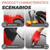 Mustbau 3 Pairs Safety Work Gloves, Gardening Gloves, Breathable Seamless