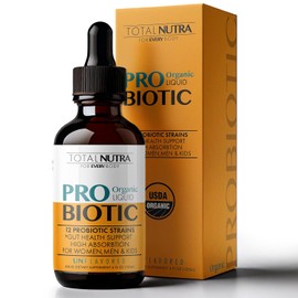 Probiótico Líquido Para Mujeres, Hombres, Niños Y Bebés Probiótico: Probióticos Orgánicos Aprobados Por El Usda, Probiótico Líquido Vegano Y Mezcla De Alfalfa + Acidophilus Para La Salud I