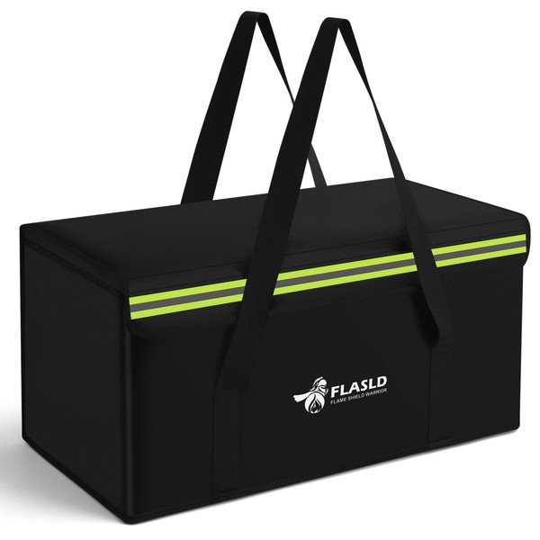 FLASLD Large Fireproof Lipo Bag for 200Ah Lithium Battery Storage