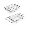 WAGENSTEIGER Extendable Dish Rack with Feet, Vegetable Colander Basket, Stainless