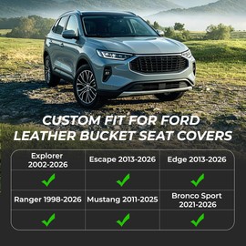 Front Seat Covers for Ford Explorer Escape Edge Ranger Bronco Sport