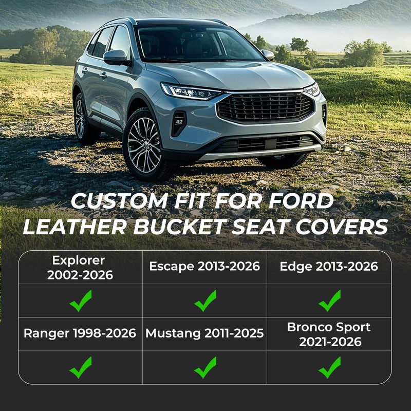 Front Seat Covers for Ford Explorer Escape Edge Ranger Bronco