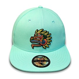CAPABLE TRIBE Gorra Deportiva Quetzalcoatl – Aztek Pride Verde Aqua (MX/US, Numérica, 7 5/8, Turquesa)
