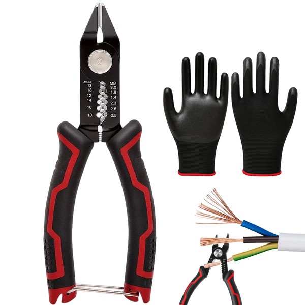 1 Pcs Wire Cutters, 1 Pairs Work Gloves, 3 in-1