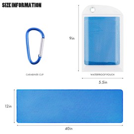 Leuceiy 4 Pack Cooling Towels (40"x12"), Cooling Towels for Neck and Face, Gym Towel for Working Out, Soft Breathable Microfiber Ice Towel for Yoga Sport Running Golf