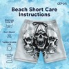 GEPOS Men's Swim Trunks with Horror Print Quick Dry Swimsuits