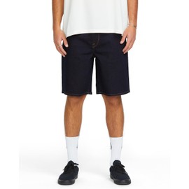 Volcom Men's Billow Loose Denim Baggy Casual Shorts with Comfortable Fit, Rinse