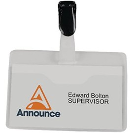 Announce Visitor Name Badge 60x90mm (Pack of 25)