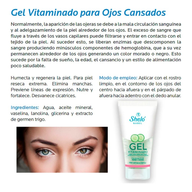 Tratamiento Quita Ojeras Oscuras E Hinchadas Natural 60 Ml Todo