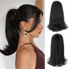 Rafabcici Flick Ponytail for Black Women, 14 Inch Yaki Straight
