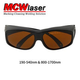 MCWlaser Láser gafas de seguridad Gafas190-540 y 800-1700nm Yag, Azul, Verde Láser y UV Light Eye Protection para 445nm, 450nm,455nm,532nm, 808nm, 980nm, 1064nm, 1080nm Absorción Tipo EP-1 Estilo 9