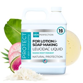 Skin Perfection Leucidal Liquid Radish Root Natural Alternative to Synthetic Preservatives with Vitamin C Serum Hyaluronic Acid Body Lotion Water-Soluble DIY Skincare (16 Fl Oz (Pack of 1))