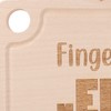 Spruchreif Wooden chopping board with funny engraving and finger hole,
