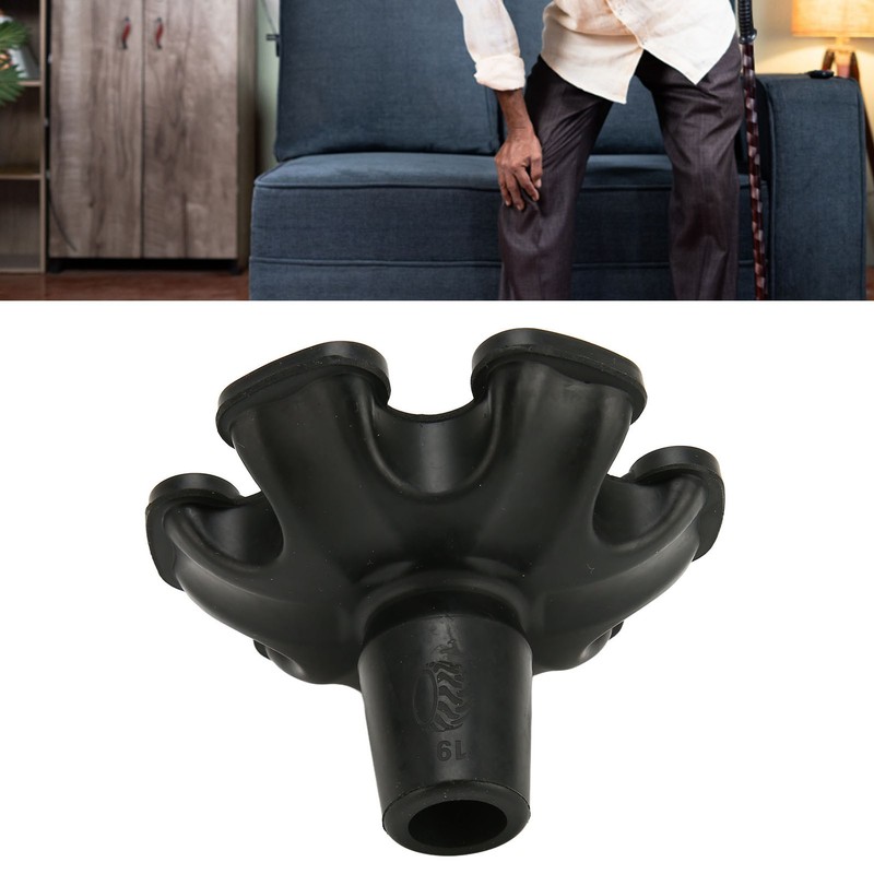 Cane Tip 6 Support Feet Shock Absorption Anti Slip Traction