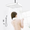 8" Inch Square Chrome Face Rainfall LED Shower Head 7