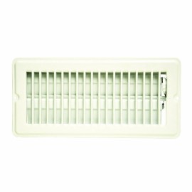 Danco Mobile Home RV Floor Register with 7/8 inch Drop, 4 inch x 10 inch, Steel, White
