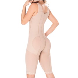 DIANE & GEORDI 2397 Fajas Colombianas Reductoras y Moldeadoras Post Surgery Liposuction Compression Garments Full Body Shaper for Women Beige S