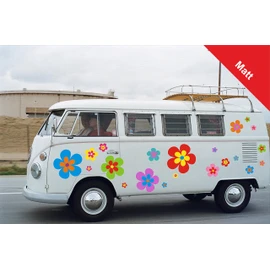 Hippie Flowers Car Sticker Hippie 030 – in Top Matt Look, Assorted Colours (16)