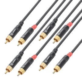 PD Connex Power Dynamics CX94-1 2x RCA Male - 2x RCA Male Phono Audio Cable 1m Professional Flexible OFC Lead (Pair)