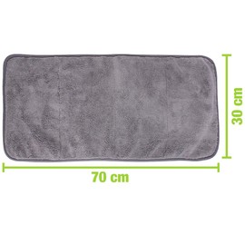Sauber Meister Mega Cloth Microfibre Cleaning Cloth Grey/Green | Microfibre Cloth for Car Interior | Ideal Car Polishing Cloth for Paints & Plastics