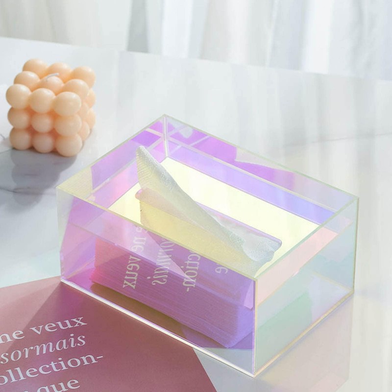 Stylish Tissue Box Cover, Acrylic Tissue Colourful Box Holder, Rectangular