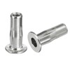 sourcing map M6 Multi-Grip Rivet Nuts, 10pcs Pre-Bulbed Shank Flat
