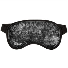 Thrive Hot & Cold Gel Bead Eye Mask/Sleep Mask - FSA HSA Approved - Larger Size Designed for Multi Use with Adjustable Strap for Maximum Coverage and Comfort (Midnight)