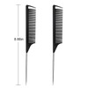 Hair Metal Carbon Parting Combs 3PCS, for Women and Girls,