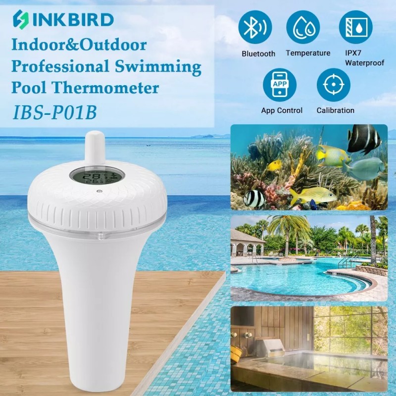 Inkbird Bluetooth Floating Thermometer Pool Spa Thermometers IBS-P01B App Control