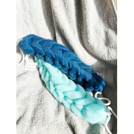 Rainbow Moon Esponja Larga Estirable Espalda Asas Cuerda Depurador Baño Ducha Malla Exfoliante Corporal Loofah Trenzado Hombres Mujeres Paquete