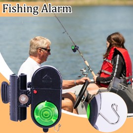 Bite Alarms for Fishing Poles | LED Fishing Rod Bells Alert for Fish | Portable Sound Biting Alert Bell for Beginners and Experienced Anglers, Tackle Equipment for Night Ice Boat