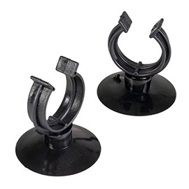 Aqua Della, Suction Cup with Clip 3pcs - 16/22mm Black Universal Clip for Hose Diameter 16-22mm Pack of 3 Strong Adhesion Ideal for Holding Accessories