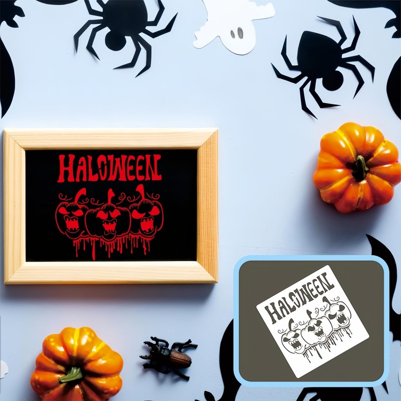 Lekabee 16 Pcs Halloween Stencils 8x8inch