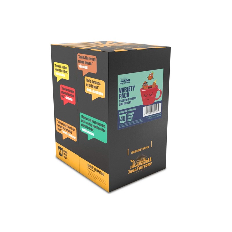 Java Factory Assorted Variety Pack Coffee Pods for Keurig K-Cup