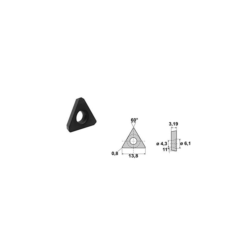 10 x Paulimot HM Cutting Edge for cutting heads, TPGW160308