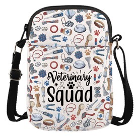 Veterinarian Appreciation Gift Animal Rescue Gift Veterinary Week Present Veterinary Squad Crossbody Bag (Veterinary Squad CR CA)