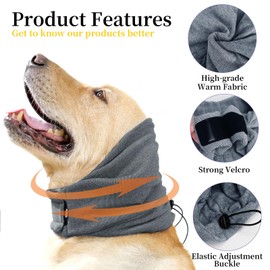 High-Elastic Polyester Dog Snood Ear Protectors, Comfortable and Breathable, Warm Noise-Reducing, Windproof and Cold-Proof