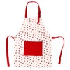 Kids Apron, Red Strawberry Printed Children Apron with Adjustable Neck