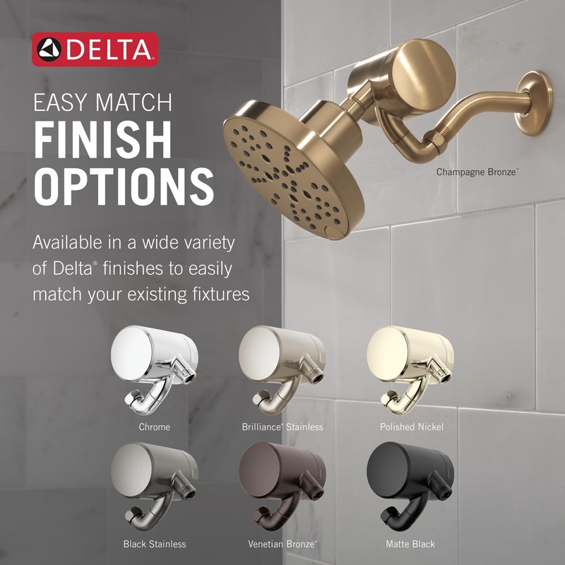 Delta Clarifi Brushed Gold Premium Shower Filter Attachment Removes Chlorine