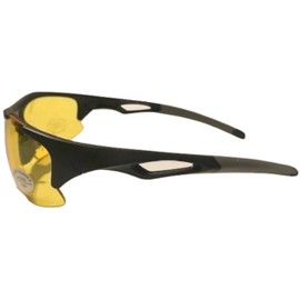 Incredible Bargains The Jackson Night Driving Bifocal Safety Glasses, Black/Yellow Lens + 2.50