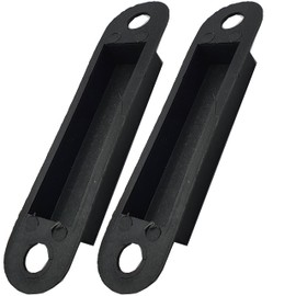 Dust Box for Door Latch Keep Strike Black Plastic 114mm Long (Pack of 2)